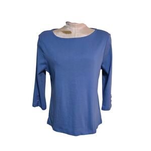 APPLESEED'S 3/4 Sleeves Tee Size S Blue